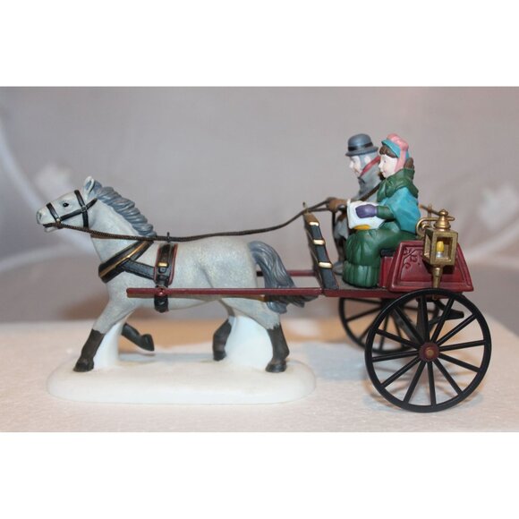 Dept 56 Dickens Village - Red Christmas Sulky - Picture 1 of 7